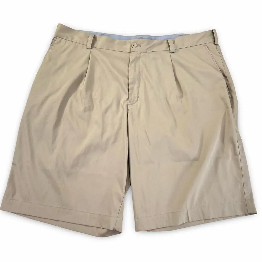 Nike Golf Tour Performance Mens Shorts Size 38 Khaki Dri-Fit Chino Athletic